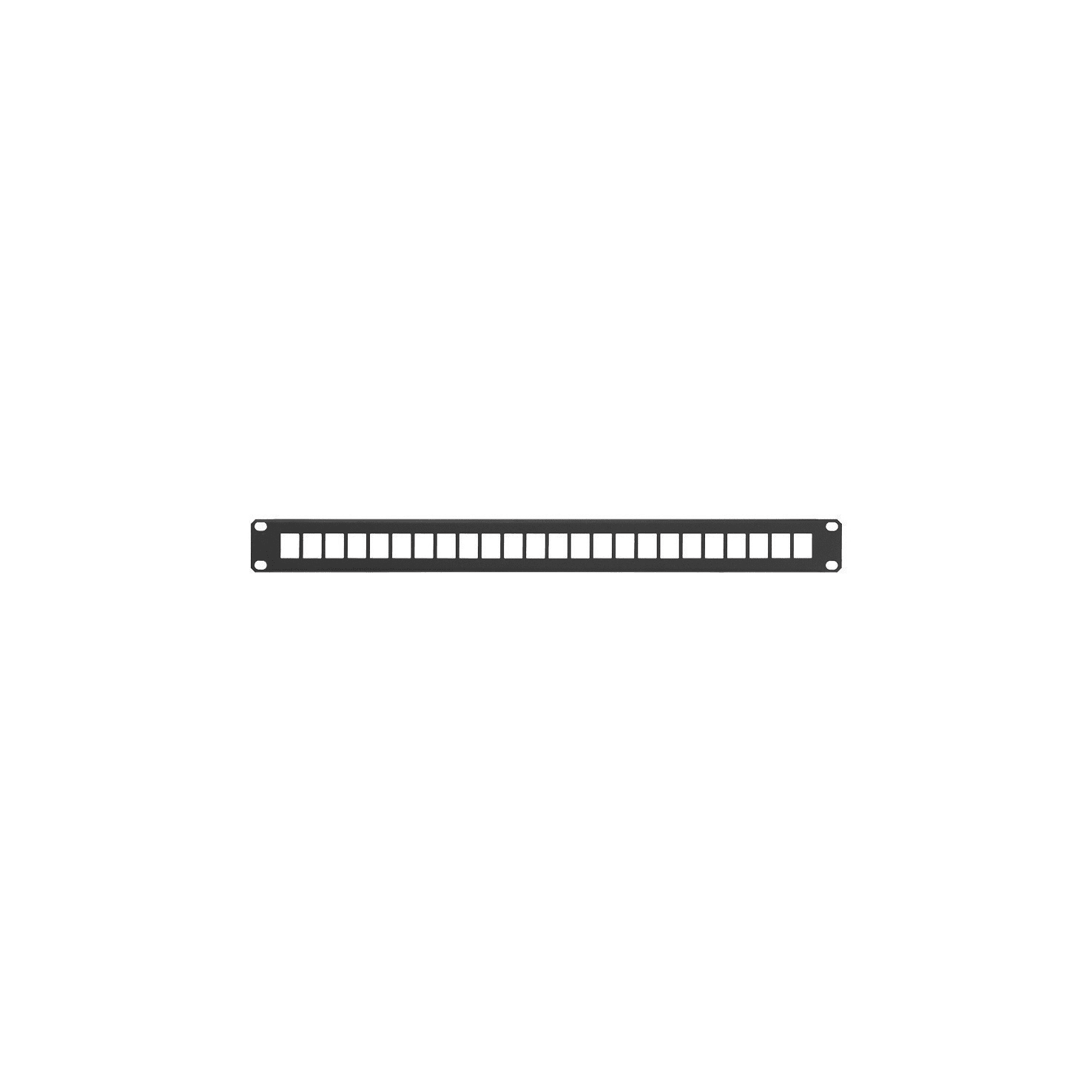 GEWISS - GEWGW38603 PANNELLO DI PERMUTAZIONE VUOTO 19" - 24 PRESE RJ45 UTP/FTP - 1U - NERO