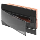 GEWISS - GEWGW40229TN CENTRALINO DA ARREDO - DA INCASSO - PREDISPOSTO PER ALLOGGIAMENTO MORSETTIERE - 330X218X25 - NERO TONER - 12 +1 MODULI