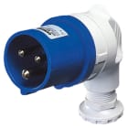 GEWISS - GEWGW60096 SPINA MOBILE A 90° - IP44 - 2P+T 32A 200-250V 50/60HZ - BLU - 6H - CABLAGGIO A VITE