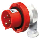 GEWISS - GEWGW60113 SPINA MOBILE A 90° - IP67 - 3P+N+T 16A 380-415V 50/60HZ - ROSSO - 6H - CABLAGGIO A VITE