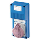 GEWISS - GEWGW66359N PRESA FISSA INTERBLOCCATA VERTICALE - SENZA FONDO - TRASFORMATORE DI SICUREZZA - 2P 16A 230/24V 160VA - IP67