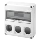 GEWISS - GEWGW68005N Q-DIN 14 MODULI - 3 FLANGE IEC 309 16/32A IP44/67 - IP65