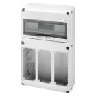 GEWISS - GEWGW68010N Q-DIN 14MODULI - 3 FLANGE - 3 PRESE INTERBLOCCATE VERTICALI - 16/32A - IP65