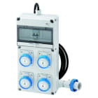 GEWISS - GEWGW68246N Q-DIN 10 ASC - MOBILE E PORTATILE - CON CAVO E SPINA - 3 2P+T 16A IEC309 + 1 3P+N+T 16A IEC309 - IP65