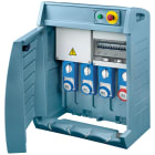 GEWISS - GEWGW68585 Q-BOX 4 - CON SPINA FISSA - CABLATO - 2 2P+T 16A + 1 3P+T 16 A + 1 3P+N+T 16A - IP55