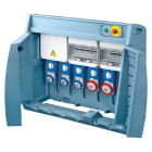 GEWISS - GEWGW68597 Q-BOX 6 - CON SPINA FISSA - CABLATO - 3 2P+T 16A + 2 3P+T 16A + 1 3P+N+T 32A - IP55