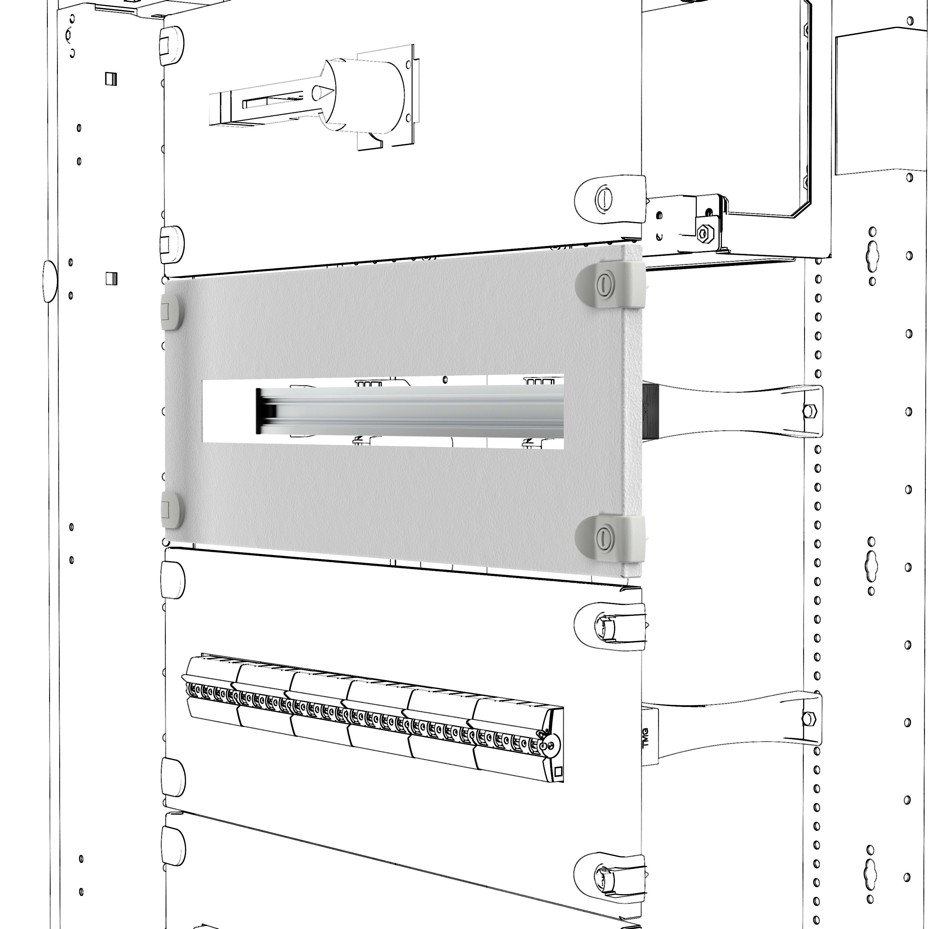 GEWISS - GEWGWD3301 QDX PANNELLO FIN E GUIDA DIN 600X150