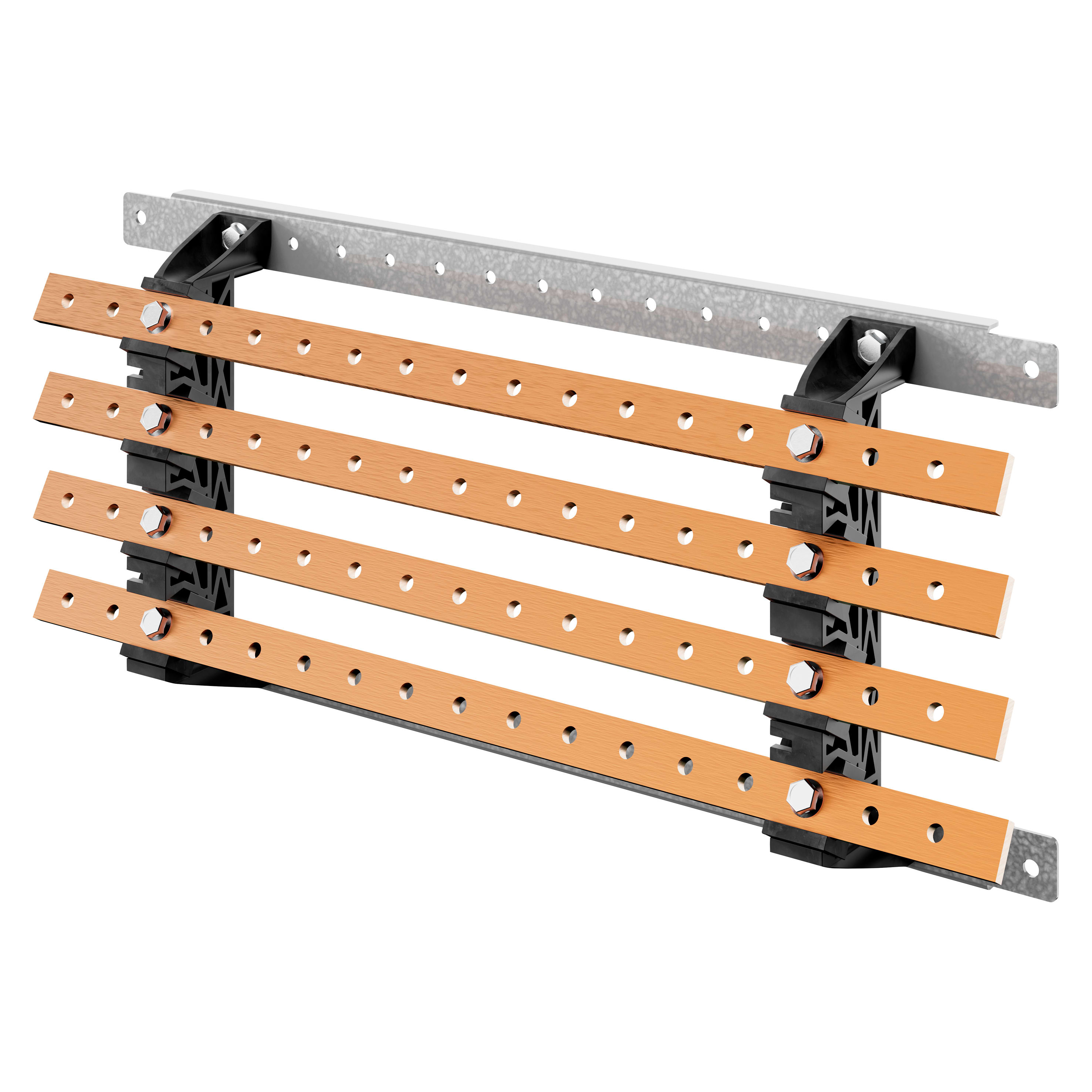 GEWISS - GEWGWD3703 COPPIA DI PORTABARRE - PER BARRE PIATTE 25x4-30x5 - 250-400A - PER STRUTTURE P=300 - STRUTTURA B=600 - PER QDX 630L