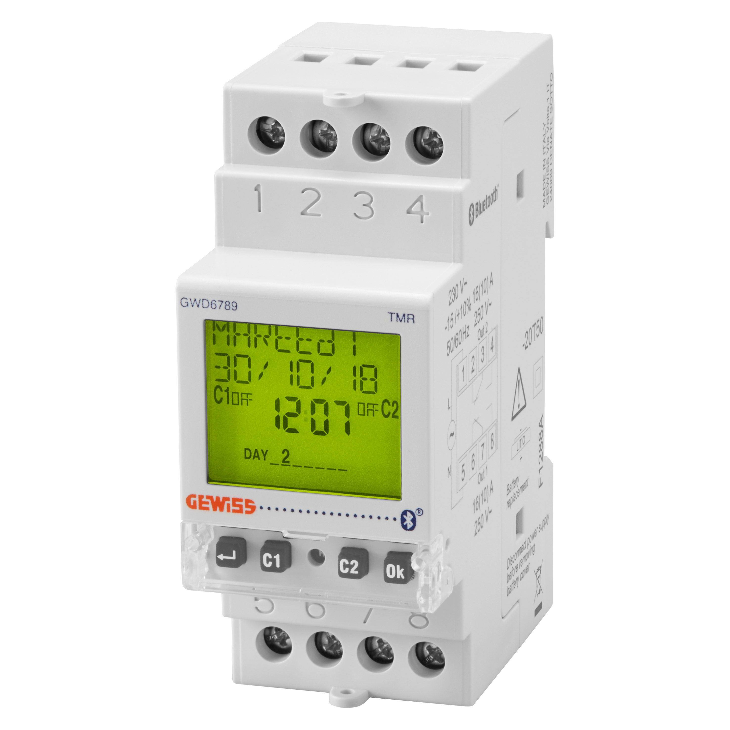 GEWISS - GEWGWD6789 INT.COMBINATO ORARIO ASTRO BT 2CAN 2M