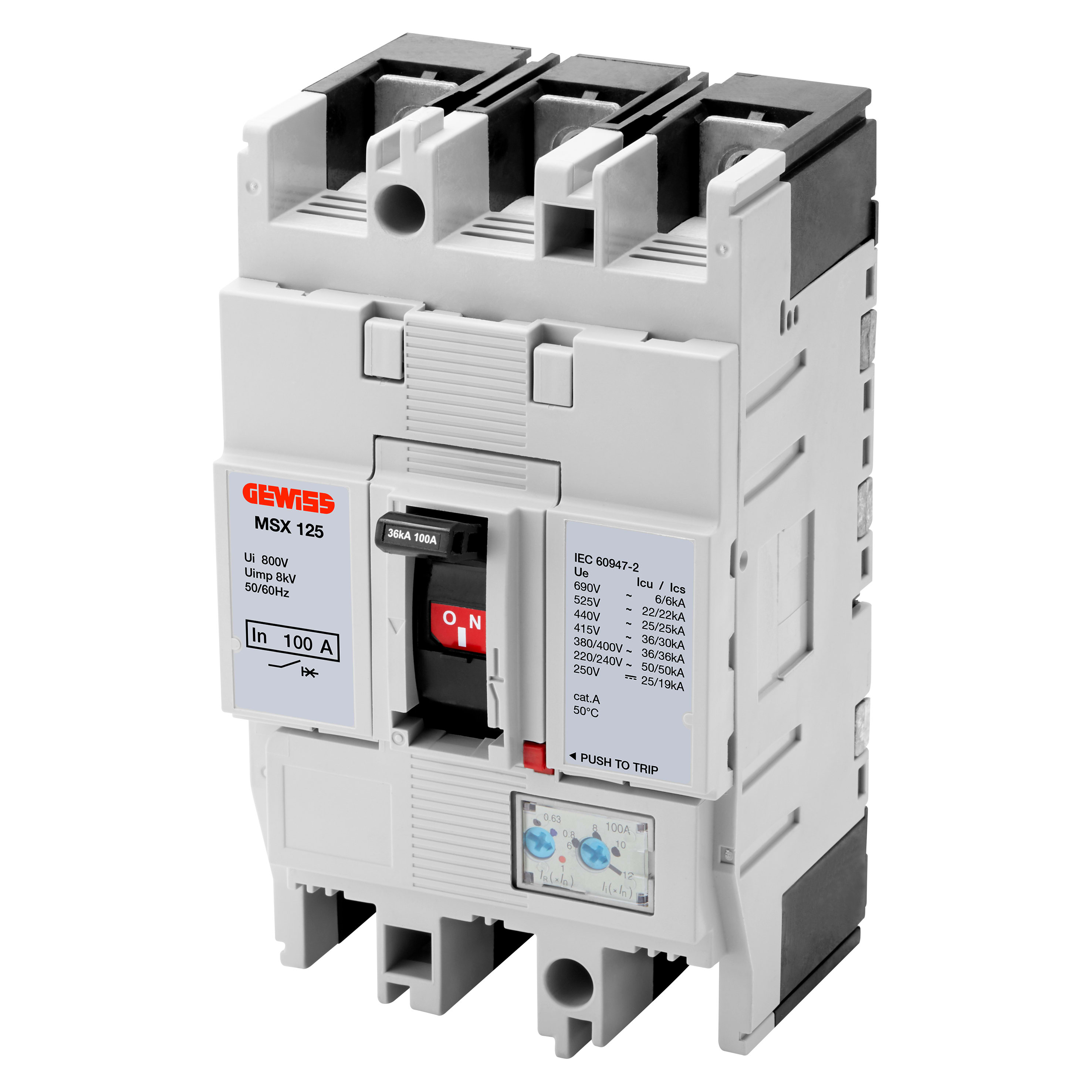 GEWISS - GEWGWD9125 MSX 125 3P 100A 36KA TRMR TERM.FC