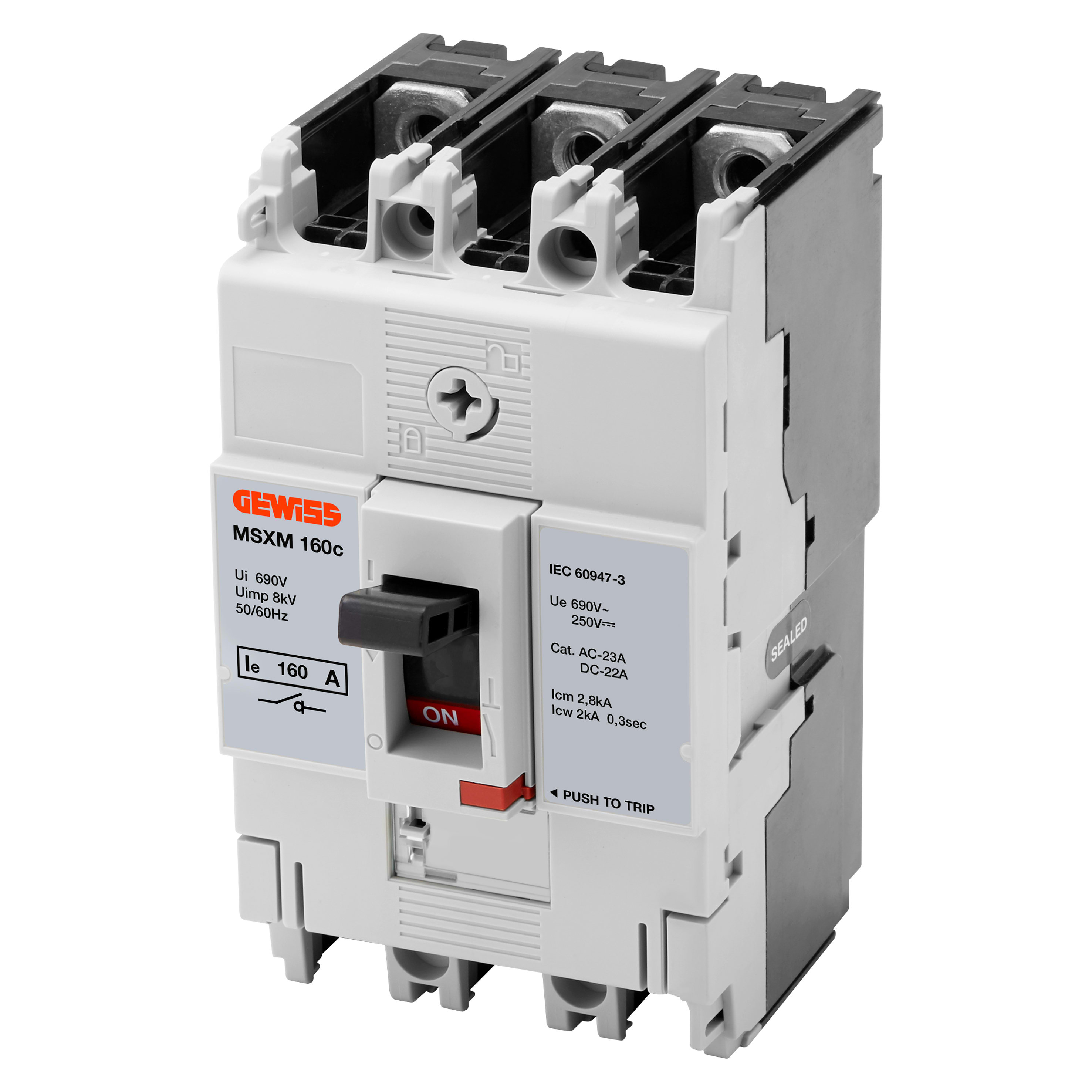 GEWISS - GEWGWD9441 MSXM 160c - INTERRUTTORE DI MANOVRA SEZIONATORE - 3P 160A 690V