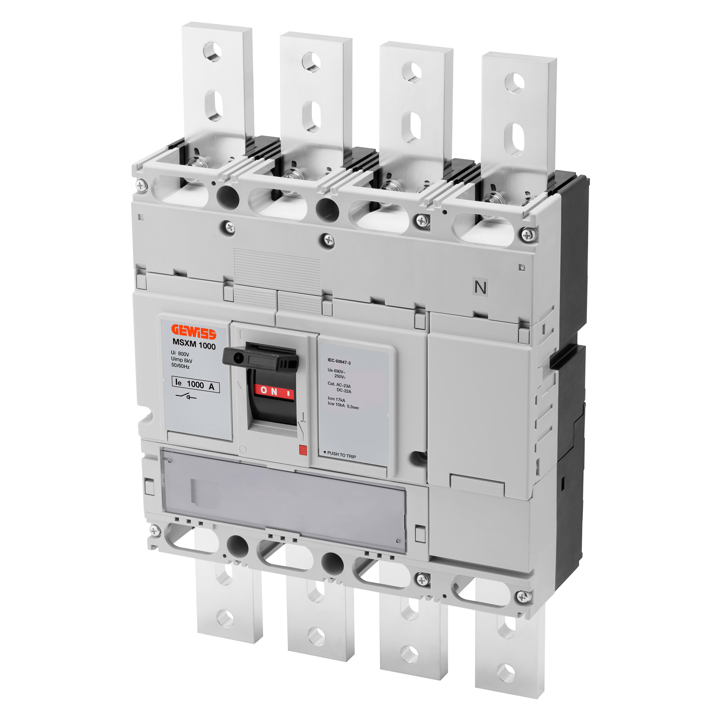GEWISS - GEWGWD9452 MSXM 1000 - INTERRUTTORE DI MANOVRA SEZIONATORE - 4P 1000A 690V