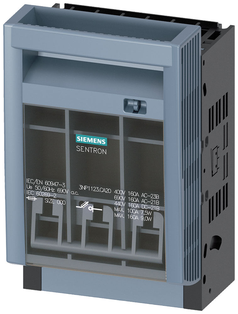 SIEMENS - SIE3NP11231CA20 SEZ.FUS.NH000 160A PIASTR.IN.45MM AL.MOR