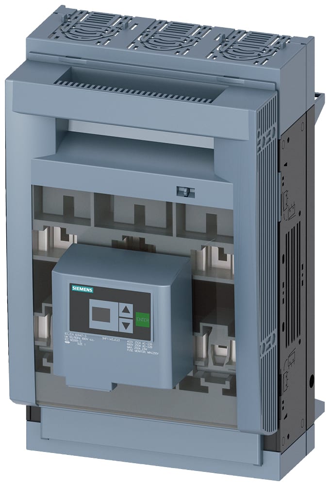 SIEMENS - SIE3NP11431JC23 SENTRON, Sezionatore sottocarico a fusibili 3NP1, a 3 poli, NH1, 250 A