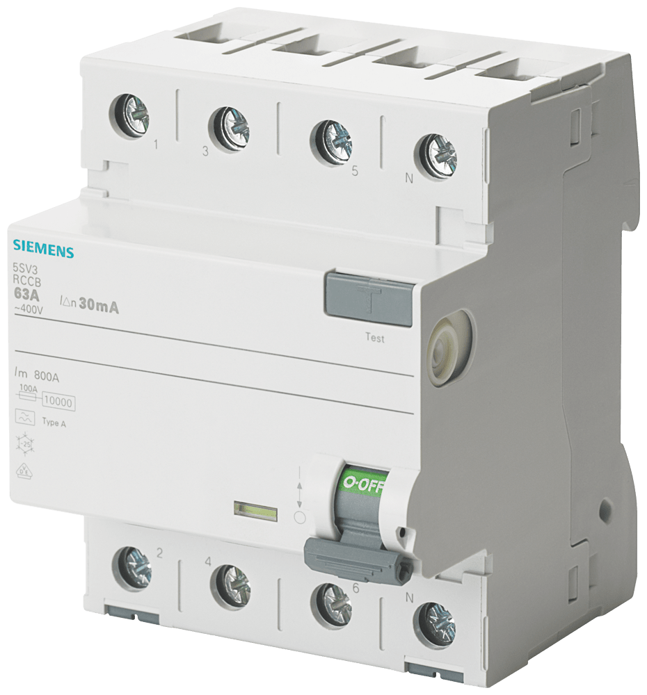 SIEMENS - SIE5SV33446KK03 DIFF. 4P 25A 30MA TIPO A 400HZ