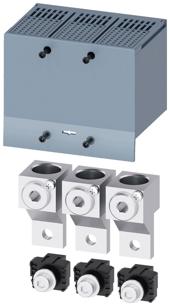 SIEMENS - SIE3VA92230JC13 Morsetto di collegamento per conduttore tondo grande con presa di tensione per conduttore ausiliario 3 pezzi, accessorio