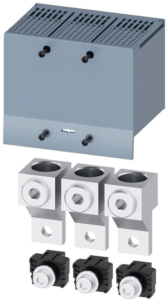 SIEMENS - SIE3VA92230JJ13 Morsetto di collegamento per conduttore tondo, grande, 3 pezzi, accessorio per: 3VA2 100/160/250