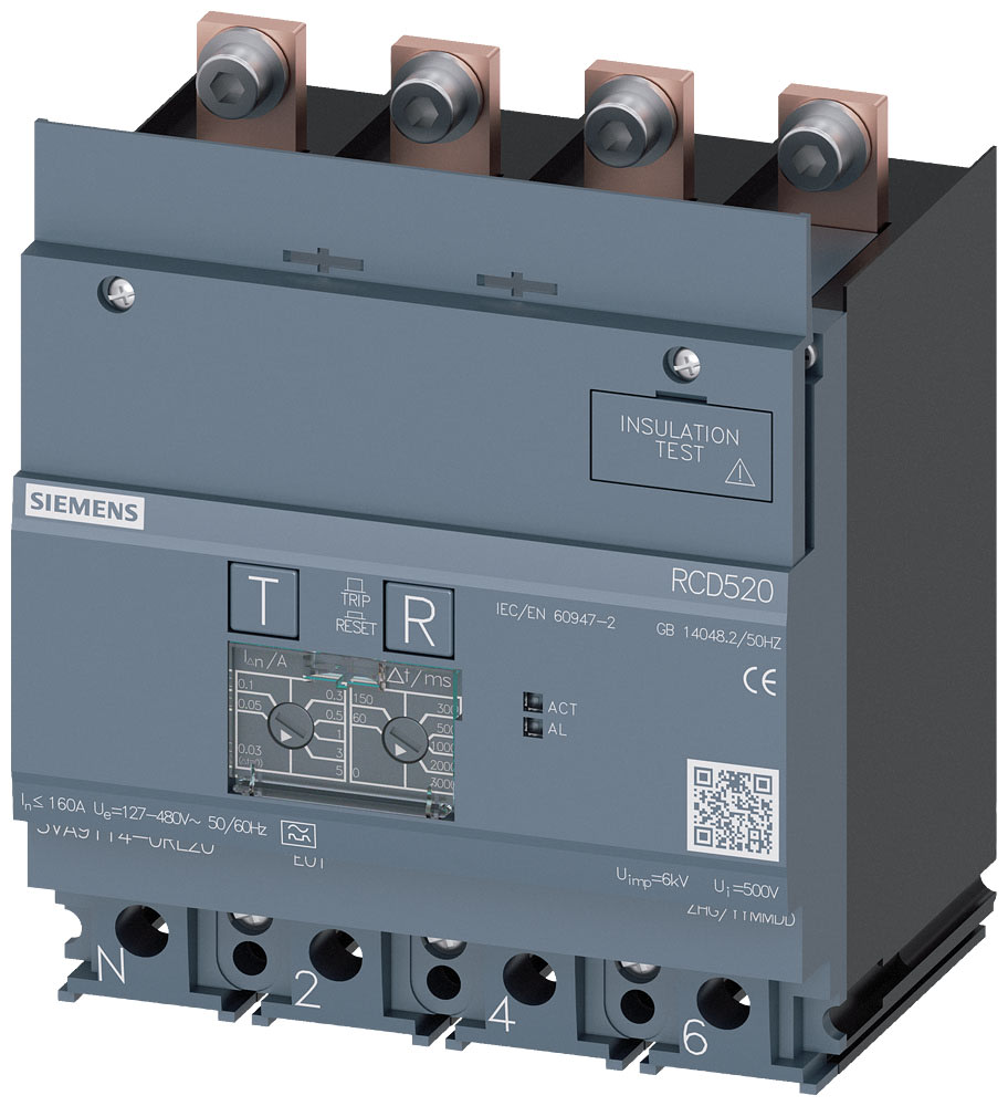 SIEMENS - SIE3VA91140RL20 MODULO RCD520 X 3VA11 4P I=160A U=480V