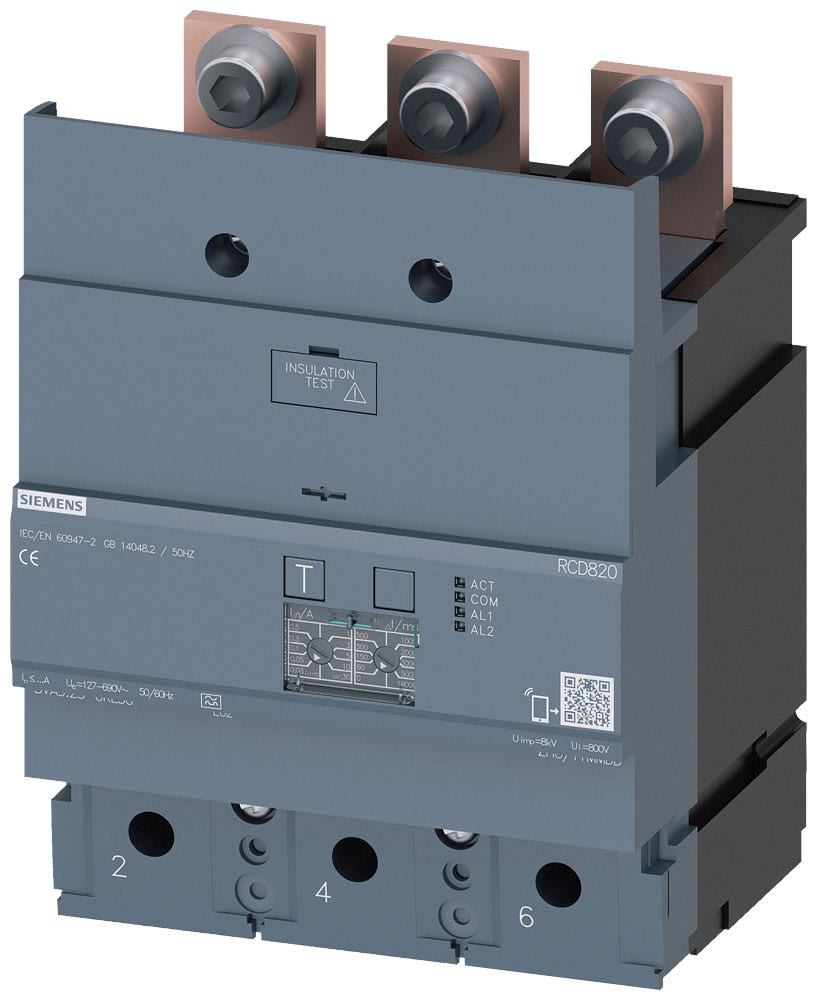 SIEMENS - SIE3VA94230RL30 Dispositivo differenziale RCD820 Advanced RCD tipo A montato in basso