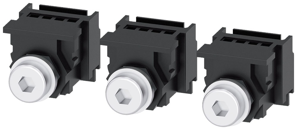 SIEMENS - SIE3VA91130QA00 Attacchi piatti posteriori a vite, 3 pezzi, accessori per: 3VA1 100/160