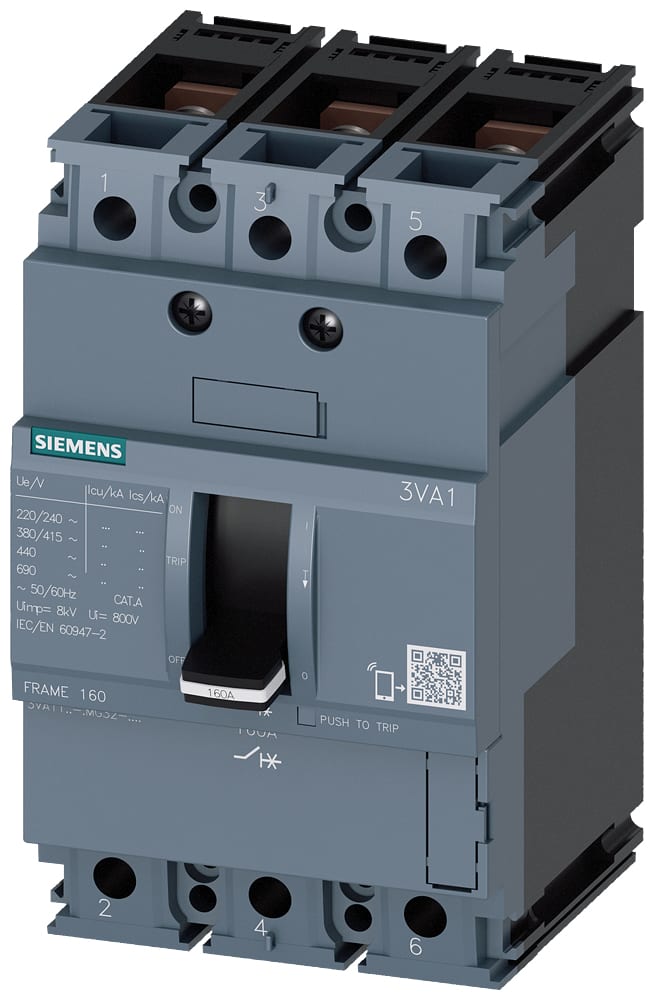 SIEMENS - SIE3VA11025MG320AA0 INT.AUT.3VA 2A 3P 55KA TM FM L/T