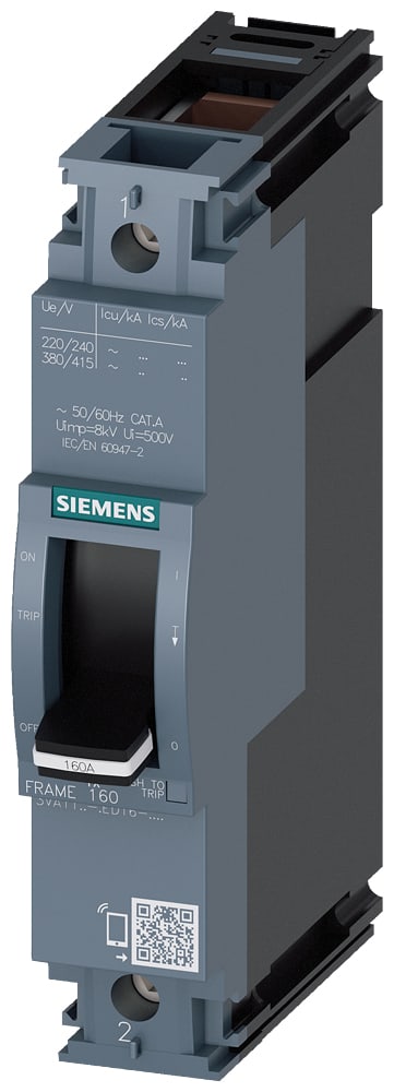 SIEMENS - SIE3VA11123ED160AA0 INT.AUT.3VA 125A 1P 25KA TM FTFM B/T