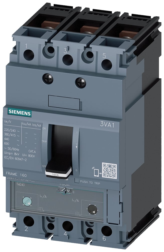 SIEMENS - SIE3VA11164EF320AA0 INT.AUT.3VA 160A 3P 36KA TM ATAM L/T