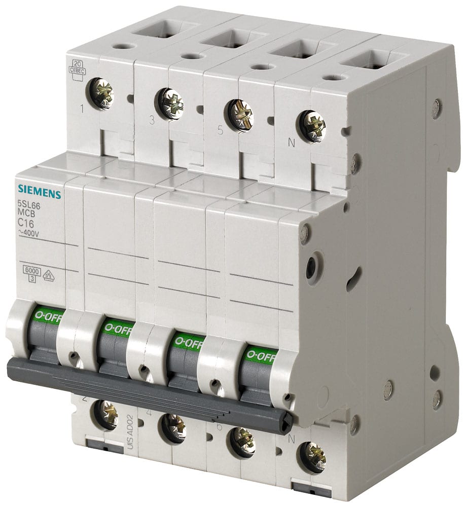 SIEMENS - SIE5SL66107BB INT. MT ICN 6000A, ICU 6KA 3P+N C10