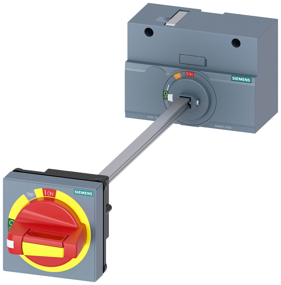 SIEMENS - SIE3VA92570FK25 Comando rotativo bloccoporta OFF di emergenza IEC IP65 con interblocco porta, accessorio per: 3VA1