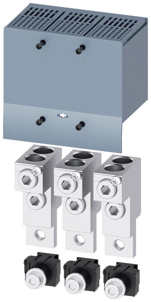 SIEMENS - SIE3VA92530JC22 Morsetto di collegamento per conduttore tondo 2 cavi con presa di tensione per conduttore ausiliario 3 pezzi