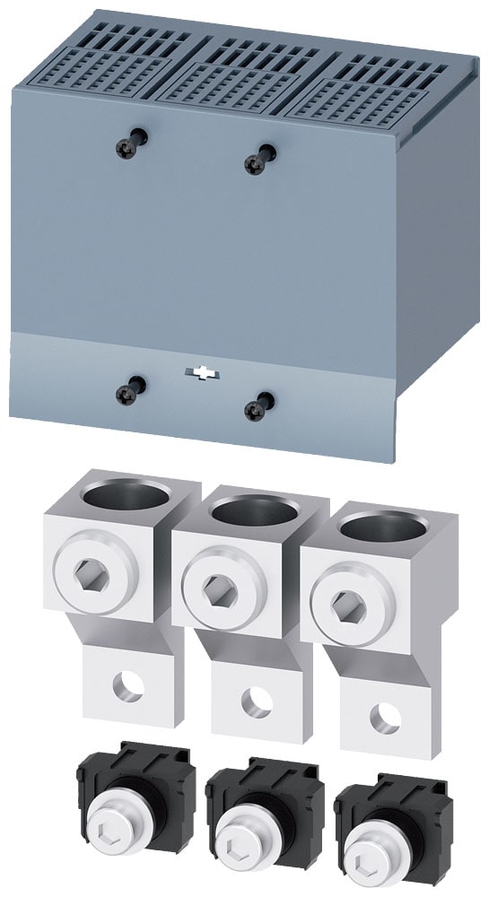 SIEMENS - SIE3VA92130JJ13 Morsetto di collegamento per conduttore tondo, grande, 3 pezzi, accessorio per: 3VA1 250