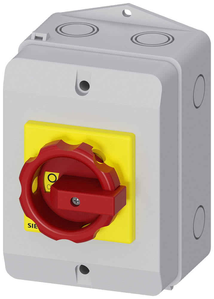 SIEMENS - SIE3LD21641GP53 SENTRON, sezionatore sottocarico 3LD, interruttore di OFF di emergenza, a 3 poli, Iu: 25 A