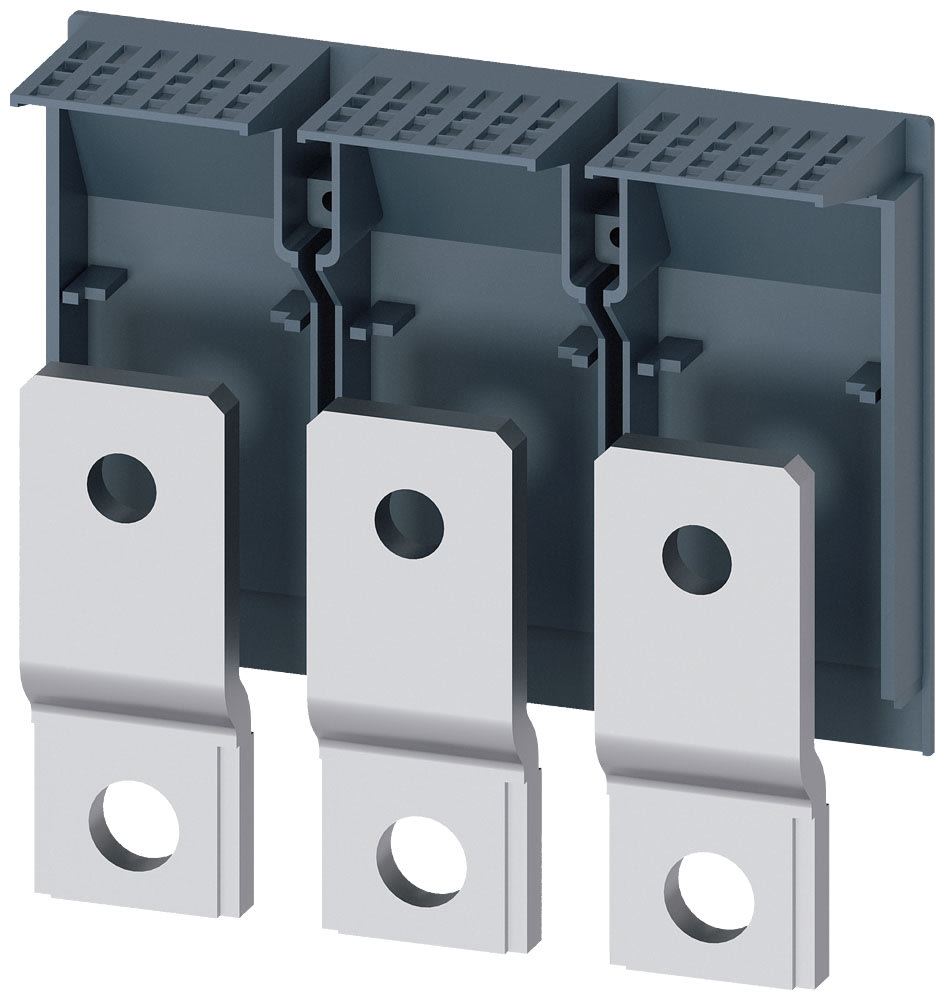 SIEMENS - SIE3VA92730QB00 Attacchi a sbarra allungati anteriori, 3 pezzi, accessori per: 3VA6 150/250 3VA5 250