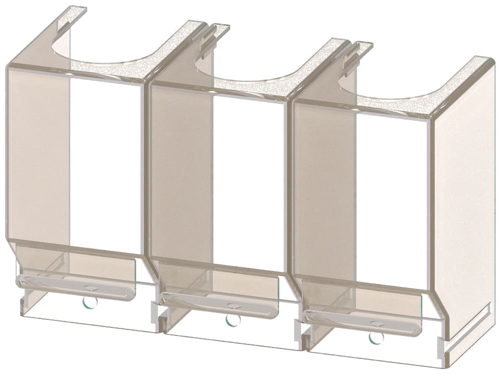 SIEMENS - SIE3KC98043 Accessori per 3KC4, 3KC8, calotte coprimorsetti a 1 polo per 630 A, 3 pezzi
