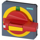 SIEMENS - SIE8UD17312AE05 Operatore con mostrina frontale standard, OFF di emergenza; dimensioni 75x 75, per albero 8x 8, I-0-II