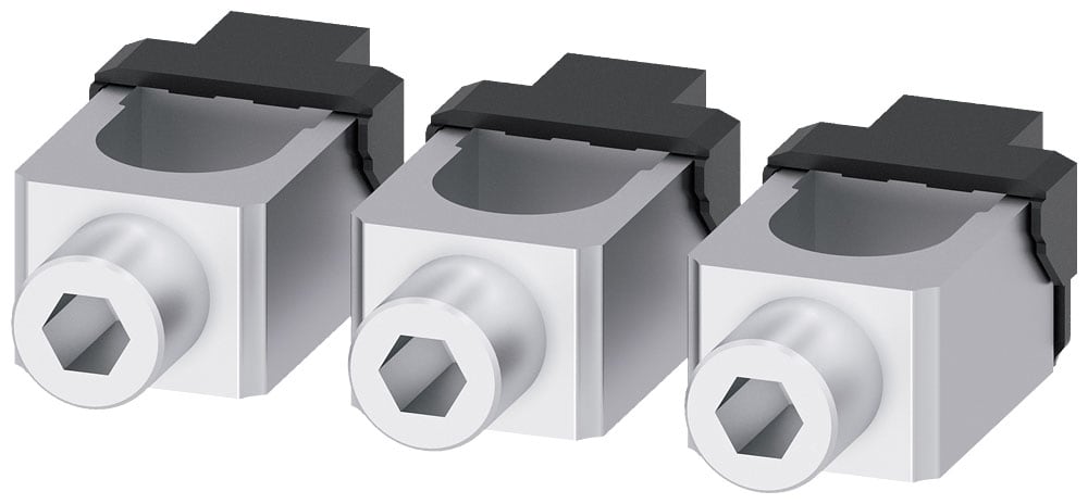 SIEMENS - SIE3VA92430JB12 Morsetto per conduttori tondi, 3 pezzi, accessori per: 3VA6 150/250