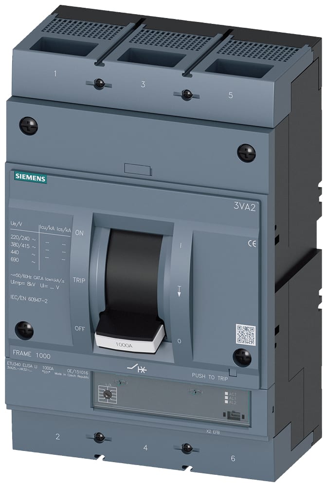 SIEMENS - SIE3VA25107HK320AA0 INT.AUT.3VA 1000A 3P 110KAETU3 ELISA L/T