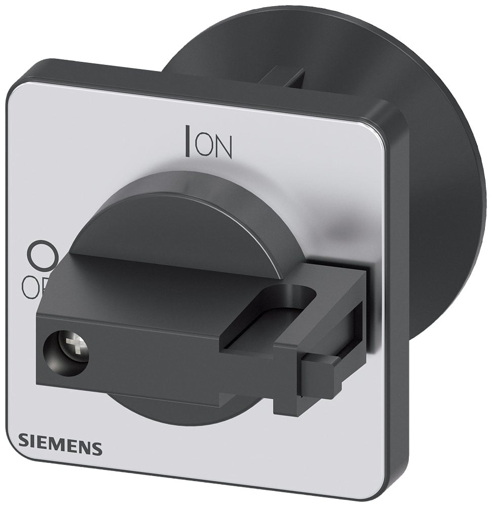 SIEMENS - SIE3LD93434C Selettore, nero 48x48 mm, fissaggio frontale, fissaggio su foro centrale, 22,5 mm
