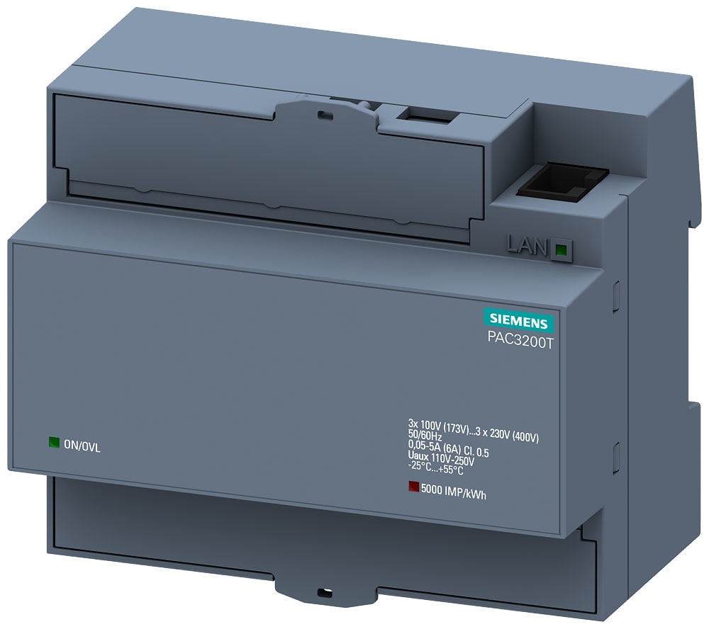 SIEMENS - SIE7KM32000CA011AA0 PAC3200T GUIDA DIN NO DISPLAY