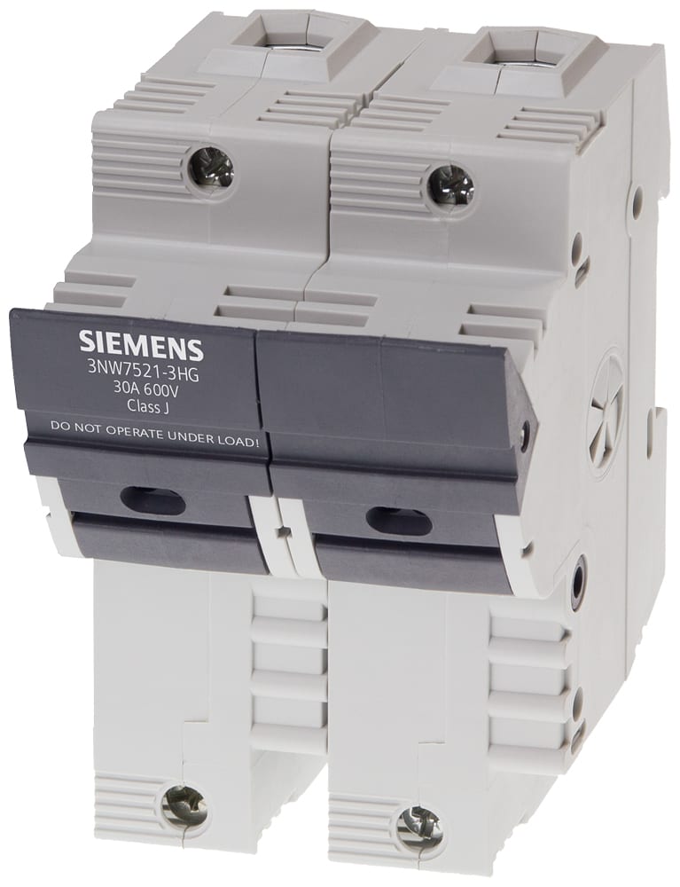 SIEMENS - SIE3NW75213HG SENTRON, portafusibili, Class J, a 2 poli, In: 30 A, Un AC: 600 V