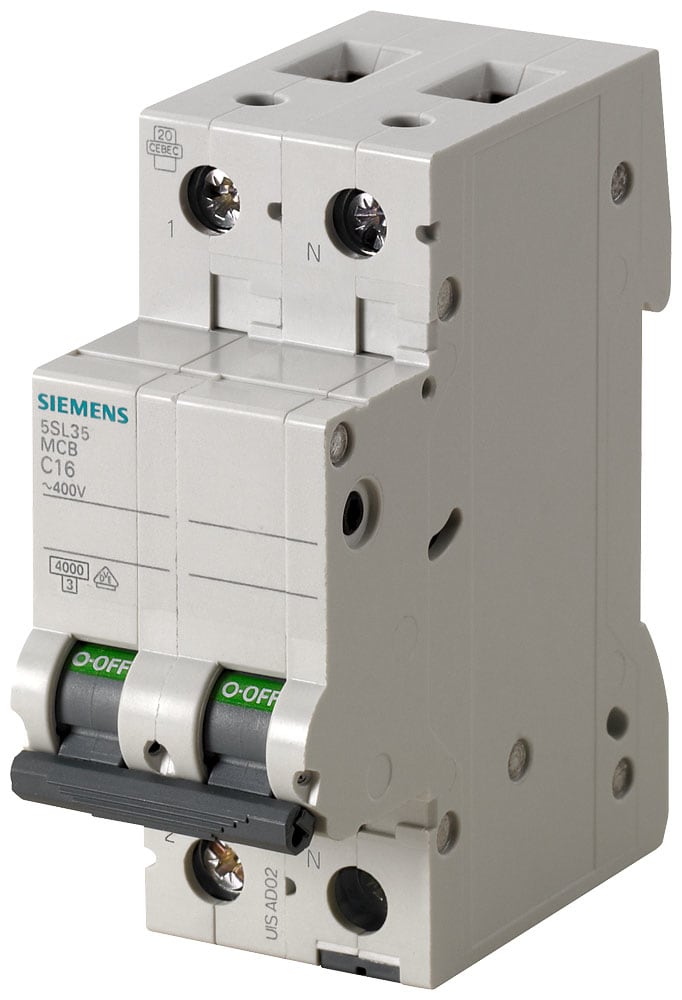 SIEMENS - SIE5SL35157 interruttore magnetotermico 230 V 4,5kA, 1+a N poli, C, 1,6 A