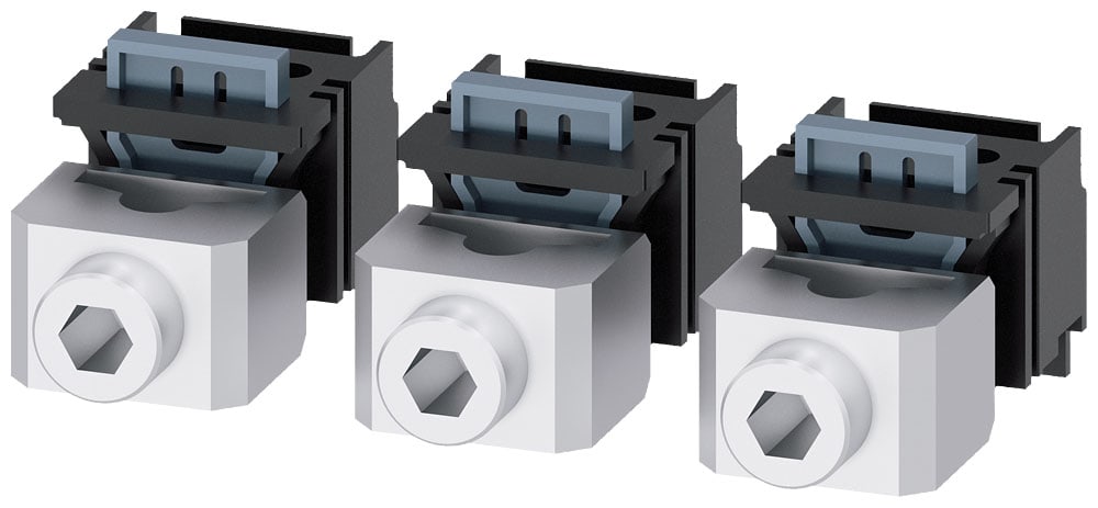 SIEMENS - SIE3VA91330JD10 Morsetto di collegamento per conduttore tondo Cu, 3 pz., accessorio per: 3VA4/5 125