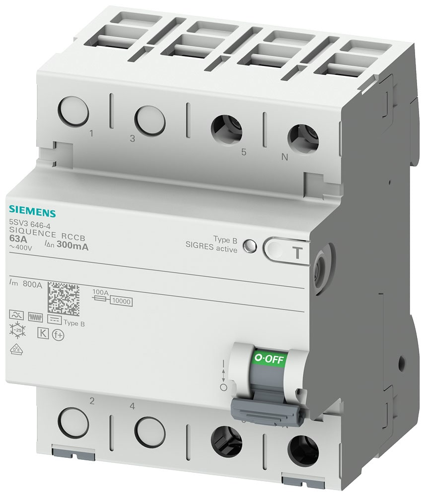 SIEMENS - SIE5SV36264 DIFF 2P 63A 300MA TIPO B 4UM