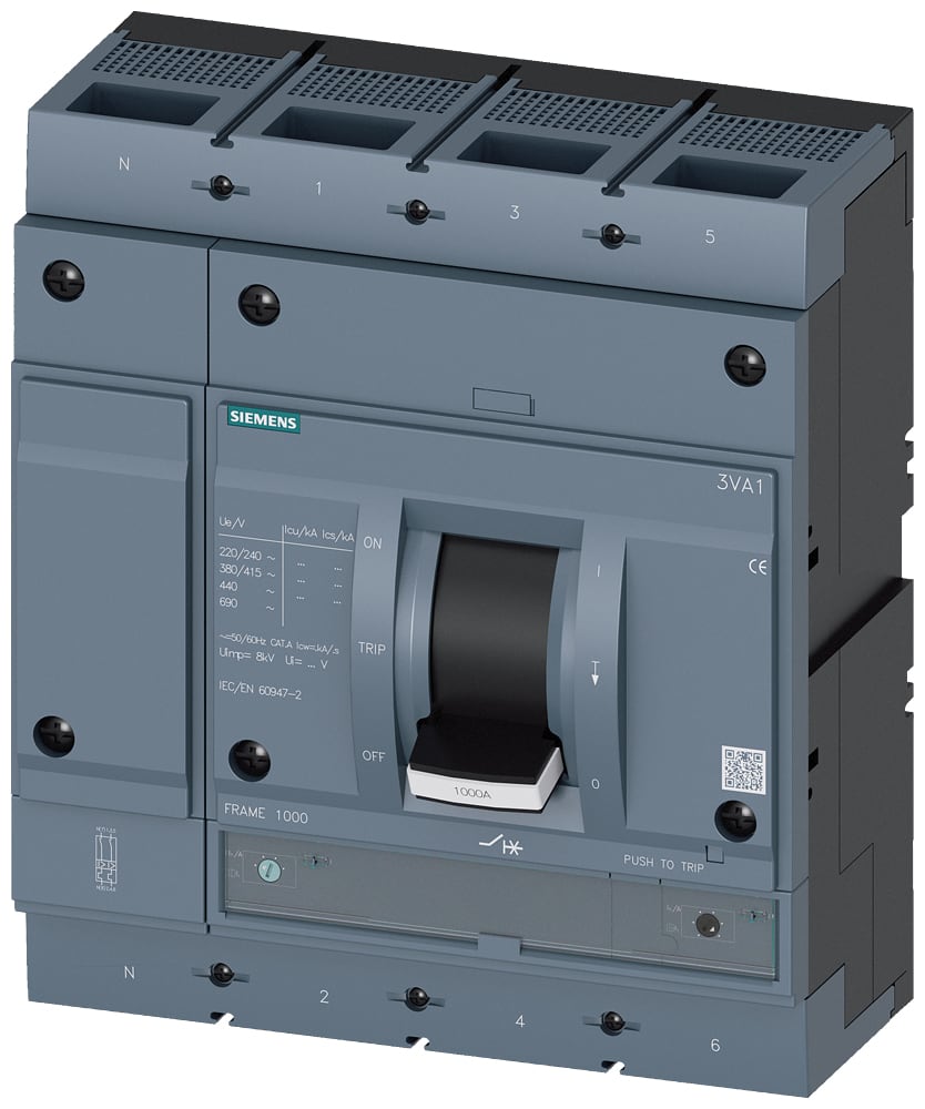 SIEMENS - SIE3VA15807GF420AA0 IN.AUT.3VA800A 4P N100 110KA TM ATAM L/T