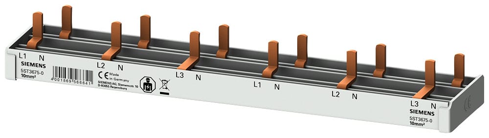 SIEMENS - SIE5ST36750 SBAR.10 MM2 3P+N 6X 5SM6 + 6X 5SV1 12UM