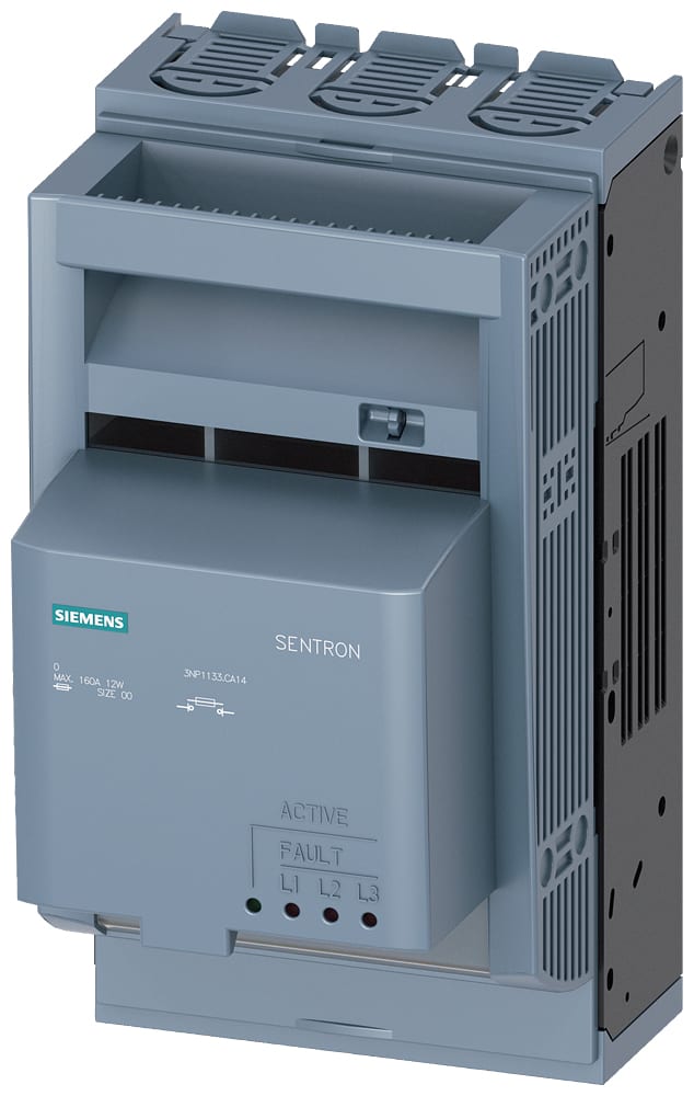 SIEMENS - SIE3NP11331CA14 SENTRON, Sezionatore sottocarico a fusibili 3NP1, a 3 poli, NH00, 160 A