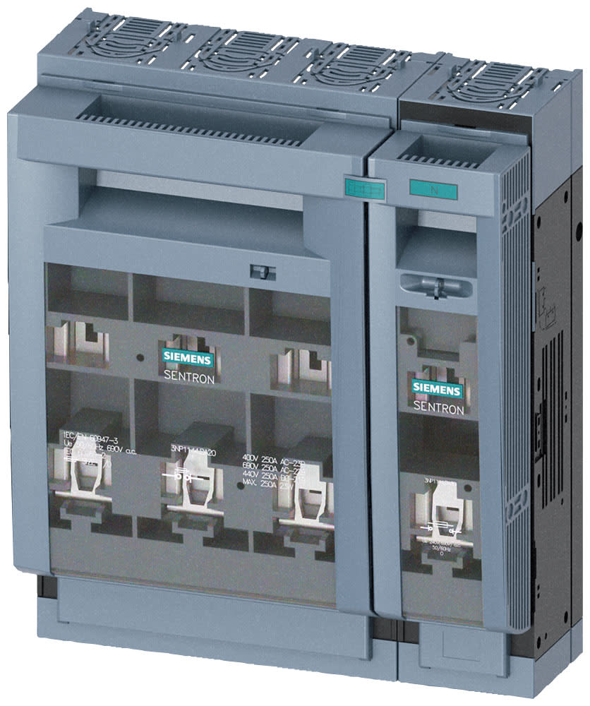 SIEMENS - SIE3NP11441DA20 SEZ.FUS.NH1 4P 250A PIASTRA 70MM AL.MOR