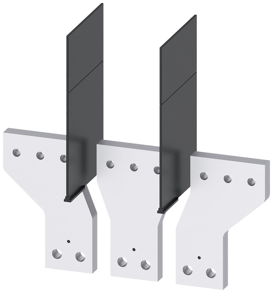 SIEMENS - SIE3VA96730QC00 Attacchi a sbarra anteriori divaricati, 3 pezzi per 3VA55; 3VA65/66