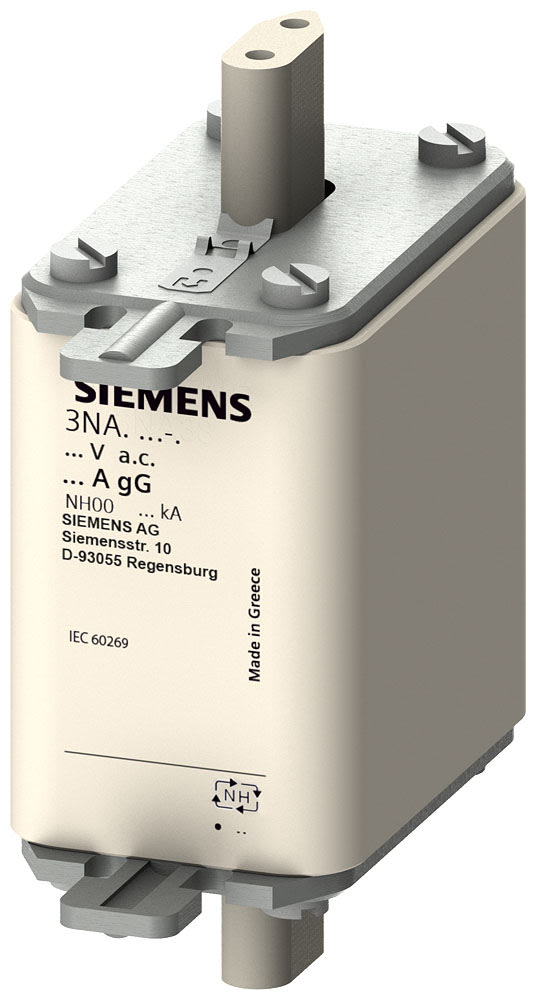 SIEMENS - SIE3NA3836 Cartuccia fusibile NH, NH00, In: 160 A gG, Un AC: 500 V, Un DC: 250 V