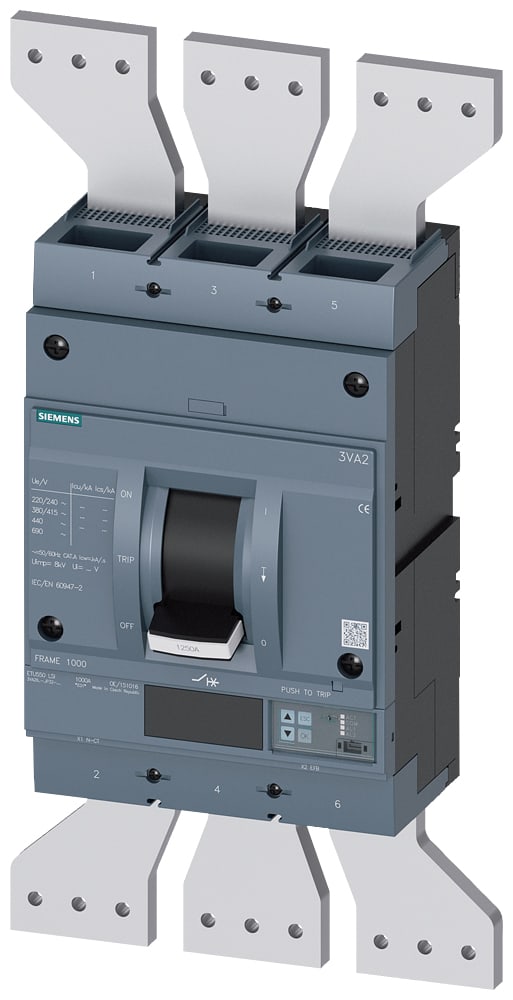 SIEMENS - SIE3VA26126JP320AA0 Interruttore automatico 3VA2 IEC Frame 1250 classe del potere di interruzione H Icu=85kA con 415V